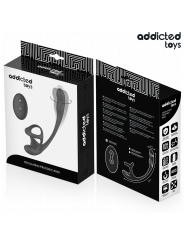 ADDICTED TOYS PLUG ANAL VIBRACION Y WAVING 360º Y ESTIMULADOR TESTICULOS
